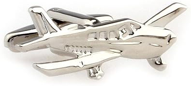 MRCUFF Airplane Plane Cessna Pilot Cufflinks in a Presentation Gift Box & Polishing Cloth