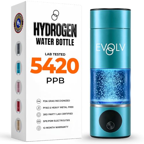 EVOLV Hydrogen Water Bottle Generator – SPE & PEM Water Ionizer 5...