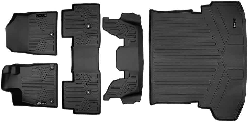 SMARTLINER Custom Fit All Weather Protection 3 Rows and Cargo Liner Behind 2nd Row Set Compatible with 2023-2025 Honda Pilot