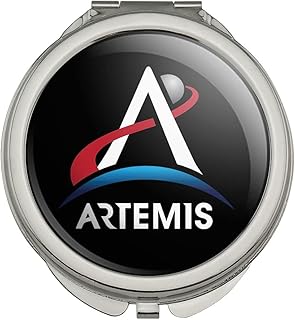 NASA Artemis Moon Logo Compact Travel Purse Handbag Makeup Mirror