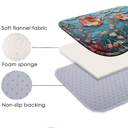 Tapis de bain mousse à mémoire de forme lavable en machine 80x50