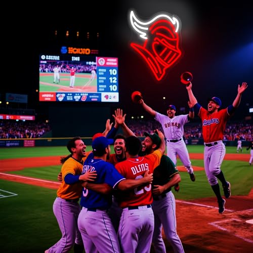 Image of University Neon Sign for Wall Decor University Football Team Logo Led Neon Sign for Man Cave Birthday Gifts for Fans Dimmable Led Neon Light for Party Club Bar Dorm Decor Size12.9 * 10.3In(P128)