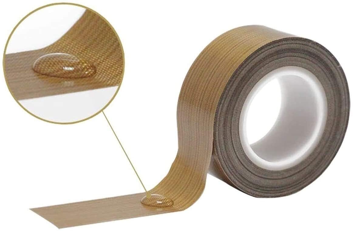Taśma teflonowa, Taśma wysokotemperaturowa PTFE Brązowa Czarna 10 mm-50 mm 0,13 grubości -196°C do 300°C(Brown,20mm x 10 m)
