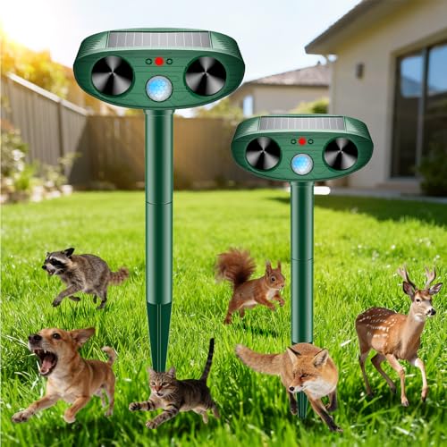 Thcritter Ultrasonic Solar Animal Repellent Outdoor