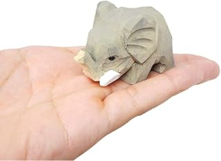 25 Dark Brown Wood Floor Living Room Decor Ideas for a Warm Modern Look 48 Wooden Elephant Figurine - Hand-Carved Wooden Miniature Animal Sculpture...