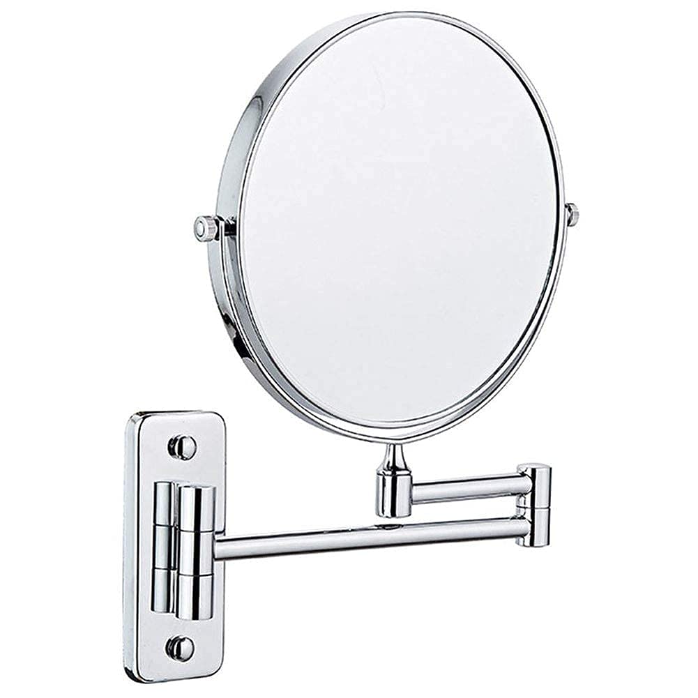 Miroir Maquillage Mural 3X Grossissant Chrome 8 Pouces JCAKES