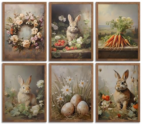 6Pcs-Retro-Bunny-Easter-Canvas-Wall-Art-Easter-Eggs-Wreath-Posters-Prints-Paintings-Rustic-Countryside-farmhouse-Pictures-Wall-Decor-for-Living-Room-Bedroom-Bathroom-Decoration-Unframed 6Pcs Retro Bunny Easter Canvas Wall Art Easter Eggs Wreath Posters Prints Paintings Rustic Countryside farmhouse Pictures Wall Decor for Living Room Bedroom Bathroom Decoration Unframed