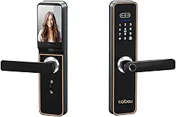 Fechadura Eletronica Inteligente Digital Biométrica com Tela 3,5', App Wi-Fi, Teclado, Cartão/NFC e Chave – Alarme Anti-arrombamento, Cilindro Nível C, Bateria 3500 mAh, para Portas 40–90 mm