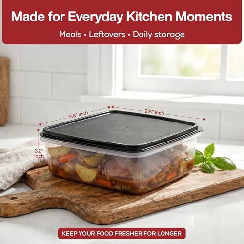 Image of Signoraware BPA Free Plastic Square Big Container (3 Ltr | Black)