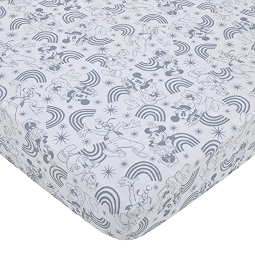 Image of Everything Kids NoJo Disney Mini Crib Bedding Set Mickey and Friends 3-Piece Comforter with Two Fitted Mini Crib Sheets, Mickey, Minnie, Donald, Goofy & Pluto - Baby Boy Nursery Essentials