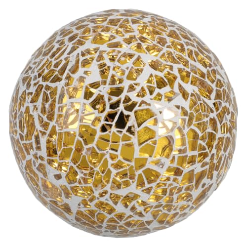 STOBAZA 3 Piezas Bolas Decorativas para Centro De Mesa Esferas De Mosaico De 3.15 Pulgadas En Espuma Y Cristal Adornos para Decoración De Mesa En Bodas Y Fiestas