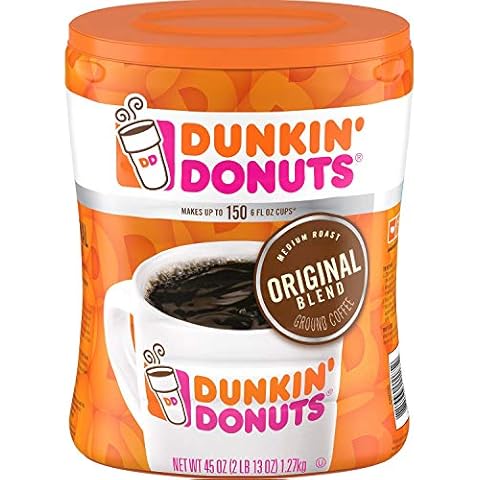 Dunkin' Donuts Original Ground Coffee, 45 oz - Makes up to 150 6 fl oz cups, 2 Pack Cover