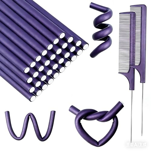 60 Pieces Flexible Curling Rods