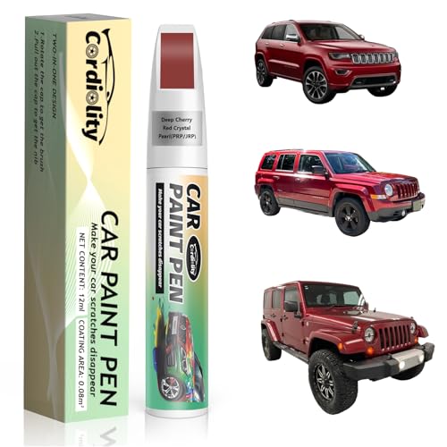 Image of Car Touch Up Paint Deep Cherry Red Crystal Pearl(PRP /JRP) for Jeep, Color Accurate Car Scratch Repair Pen Fix Auto Paint Chips and Nicks