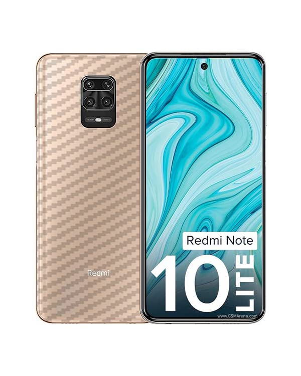Image of Compatible for Xiaomi Redmi Note 10 Lite Back Skin Sticker /Vinyl wrap /Protective Film Mobile Skin Carbon Fiber 3D (Transparent) by Candeal Mizhan (Only Back)