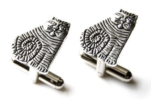 Quality Handcrafts Guaranteed Kat Manchetknopen - Image 3