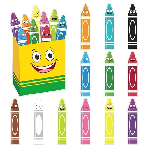 AsodSway - 60 piezas de tableros de anuncios de crayón, etiquetas de nombre para el regreso a la escuela, decoraciones de aula, coloridos lápices temáticos, suministros de fiesta adecuados para