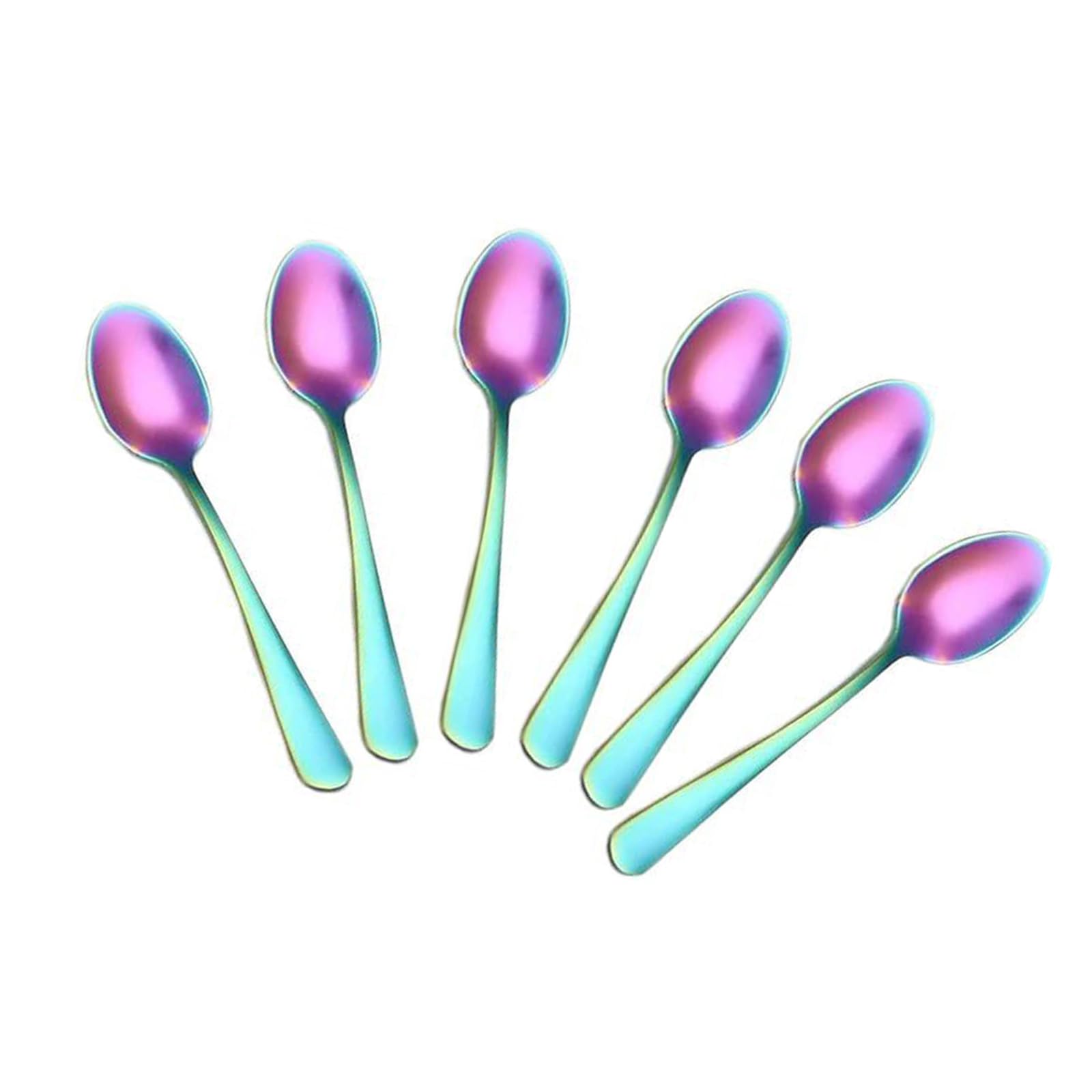 Jazuaiao 6Pcs Elegant Coffee Stirrers Stainless Steel Small Espresso Spoons for Mixing and Serving Meals Dessert Tea Appetizer Elegant Dessert Spoons