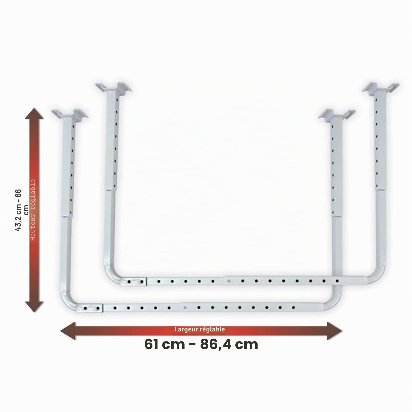 HyLoft 80842-10 Kit de support de rangement réglable de plafond pour garage Blanc 83,8 x 86,4 cm