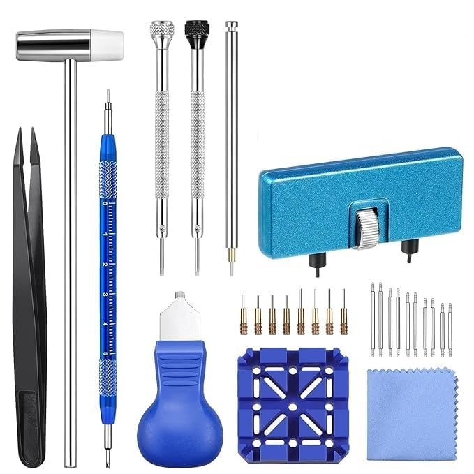 WICHARSH Watch Repair Kit, for Watch Battery Replacement & Watch Link Removal and Resizing & Watch Opener, Watch Repair Screwdriver Set, Watch Wrench Back Remover, Watch Cleaning, Spring Bar Tool (B0CZ7GXPKR) Amazon Price History, Amazon Price Tracker