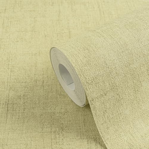 A.S. Création History of Art 2 Vliestapete Struktur 10,05 m x 0,53 m - Beige, Grün, Metallic - Tapete Modern für Wohnzimmer Schlafzimmer - 790447