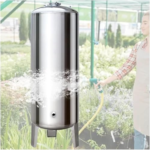 Edelstahl-Druckbehälter for Brunnenpumpe 60–400 l, Vertikaler Ausdehnungsgefäß for Brunnenpumpen/Wassersysteme, Inklusive Montagesatz(95x40cm/37x16in)