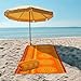 COTTON CRAFT Oversized Beach Towels - 2 Pack XXL 35x84 - The Big Kahuna 7 Foot Extra Large Beach Blanket Towel - Big & Tall - 100% Cotton Jacquard Velour Soft Luxury Towel - Sunshine Orange Yellow