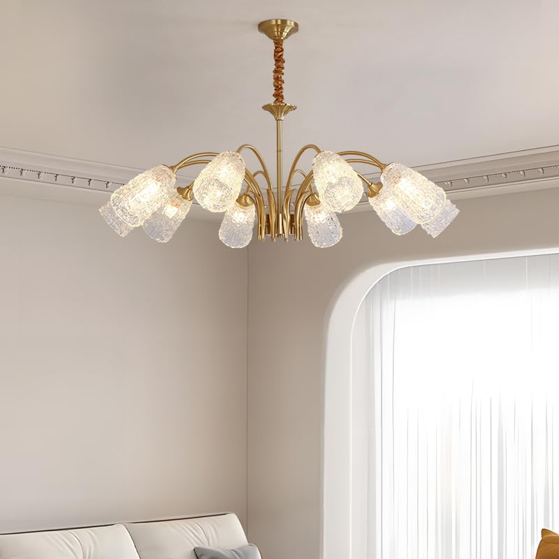 Éclairage suspendu en cuivre Chaner, luminaire de plafond de qualité pour salon