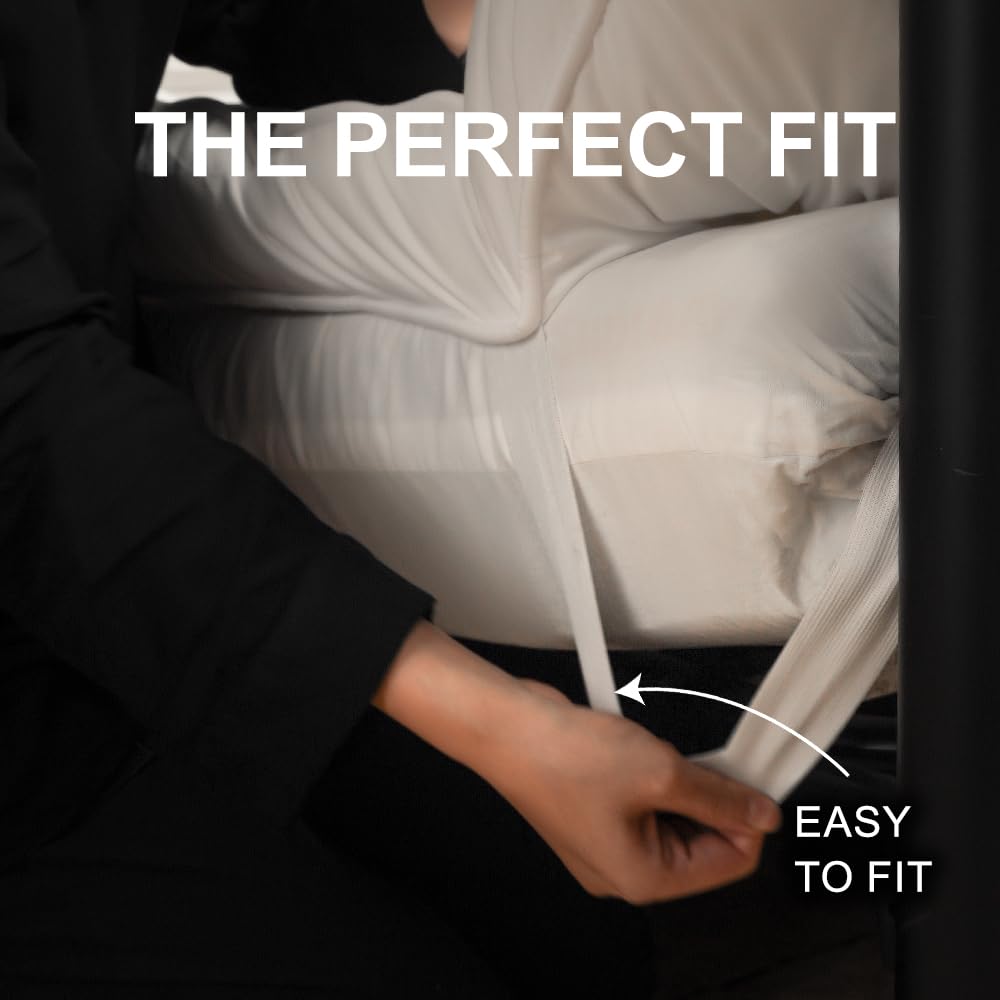 4AS Topper per materasso super morbido, per letto matrimoniale, imbottitura in microfibra da 1100 g/m², spessore extra 10 cm, con cinghie angolari elasticizzate, bianco (matrimoniale 137 x 190 cm)
