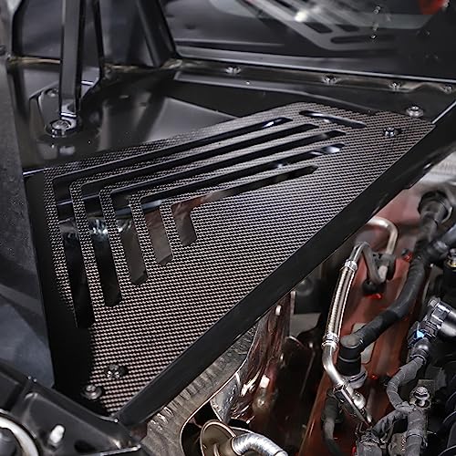 Image of TOYCIDFG Engine Bay Panel Cover Compatible with C8 Corvette 2020-2026, Left Right Splash Shield Case Guard Carbon Fiber Engine Bay Accessories (Matte Black)