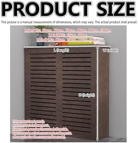 Modern Breathable MDF Radiator Covers with Storage Shelf - Stylish Decorative Heater Cabinets for Home, Steam Radiator Protection & Organization Solutions. L60*W15*H60cm image 2