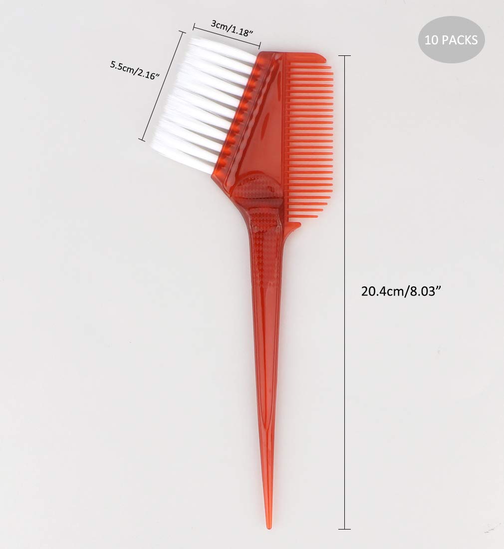 Large Hair Coloring Dye Brush 10 Pack, Beomeen Hair Tint Dye Applicator Brush Highlighting Combs for Tinting Hairdressing Dyeing, Hair Salon Tool : Beauty & Personal Care