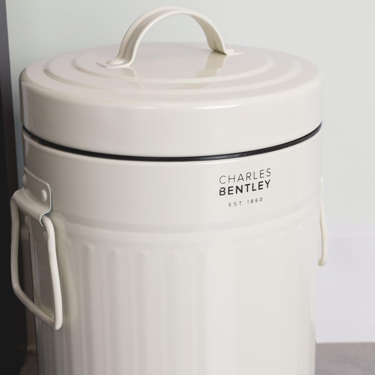 Bentley Home Mini Poubelle rétro en acier à pédale pour cuisine et salle de bain 3 L