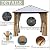 Aoodor 10 x 10 ft. Wooden Finish Coated Aluminum Frame Gazebo with Hardtop Roof, Outdoor Gazebos with Curtains and Nettings, for Patio Backyard Deck and Lawns