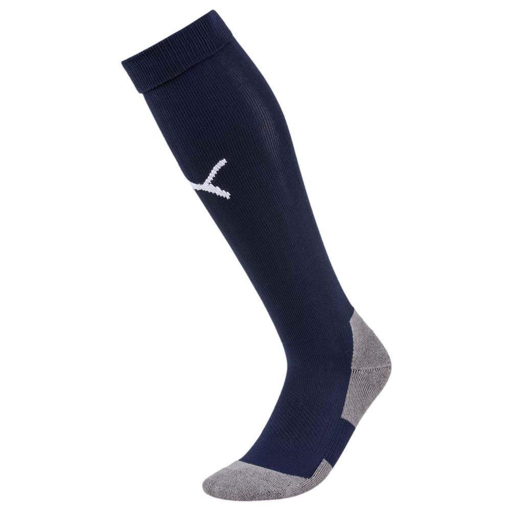 PUMA Men's Team Liga Core Football Socks, Peacoat-Puma White, 5 UK