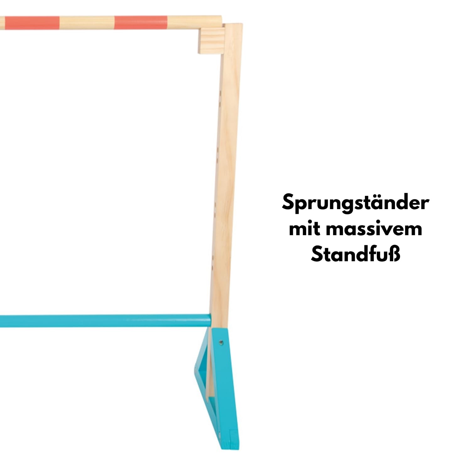 Small Foot Hobby Horsing Steckenpferd Nico mit Springhindernis - Braun | Steckenpferd & Springhindernis | verstellbare Sprunghöhe | Wieher- & Trappelgeräusche | Rollen am Stiel | Halfter & Zügel