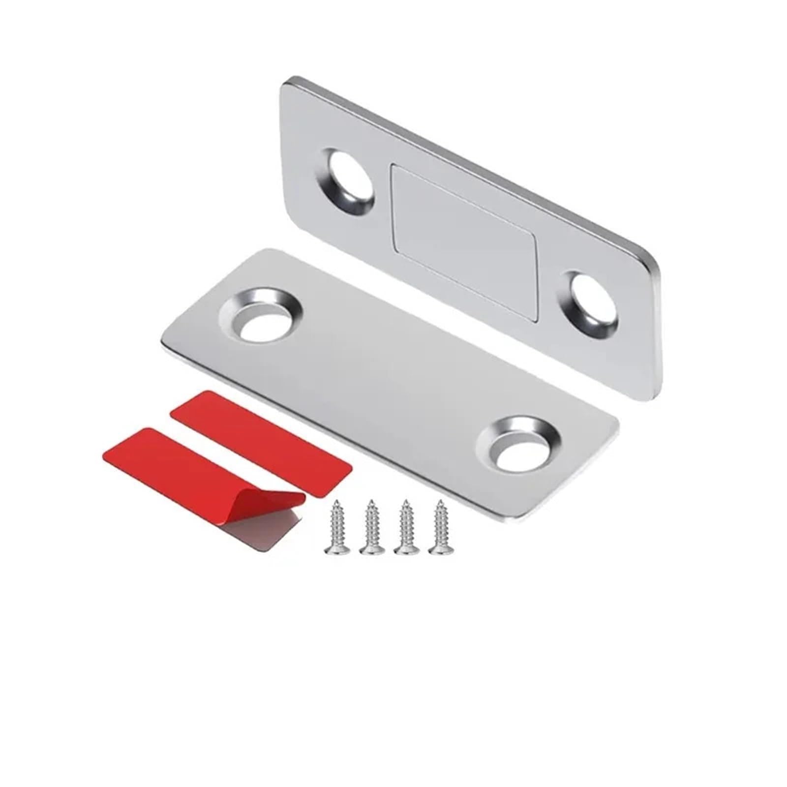Ppqiru White 10Pcs Thin Magnetic Door Catch Adhesive For Cupboards