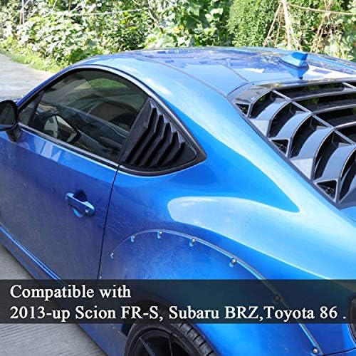 Rifoda for Subaru BRZ Scion FR-S and Toyota 86 2013-up Racing Style Rear Side Window Louvers ABS Plastic Window Left/Right Vent 2PCS Carbon Fibre