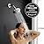 6 Function Adjustable Luxury Shower Head - High Pressure Boosting, Wall Mount, Bathroom Showerhead For Low Flow Showers, 2.5 GPM - Chrome