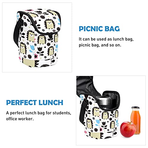 Bolsa de almuerzo de erizos para picnics y oficina lonchera reutilizable 3