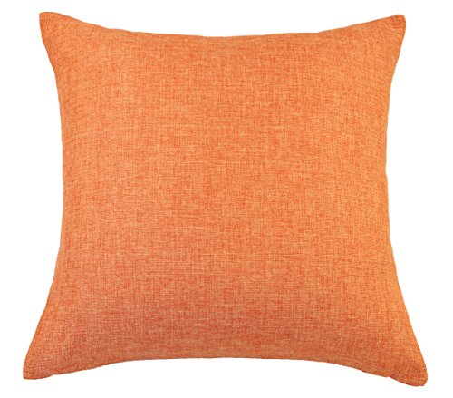 Aiking Home Imitation Burlap Throw Pillow Cover 18x18 Inch Vintage Faux Linen Rustic Natural Look, 1 Piece Elegance Farmhouse Style Accents Pillow Case for Indoor Use, Orange