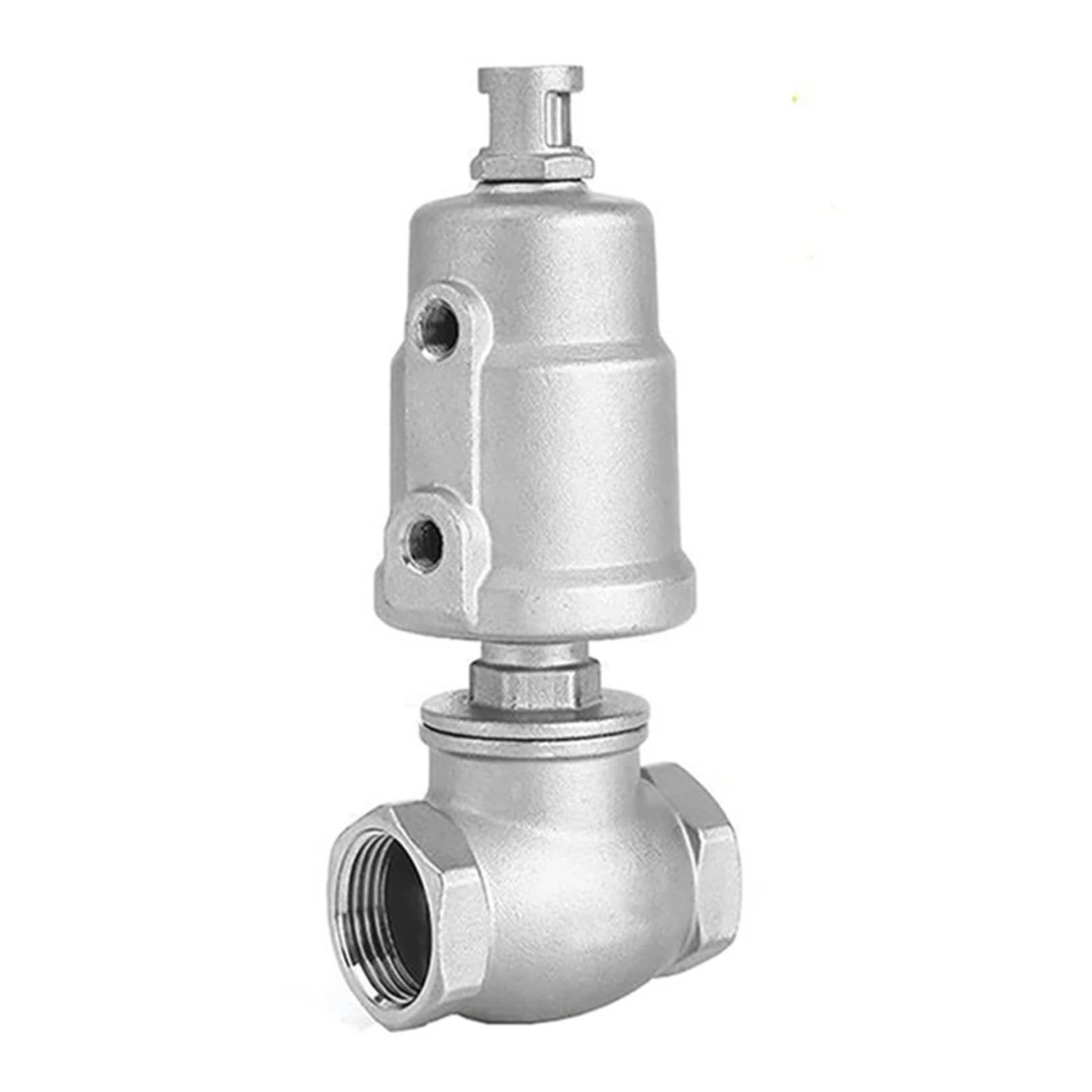 BALYDLUL 1/2" 3/4" 1" 1-1/4" 1-1/2" 2 inch 304 Stainless Steel T-type Pneumatic Thread Globe Valve Sealing(3/4",Double acting,B Type)