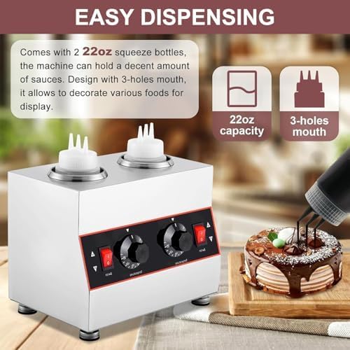 Scalda-Salsa al Formaggio Elettrico con Dispenser a Temperatura Regolabile per ristoranti e Servizi di Catering.