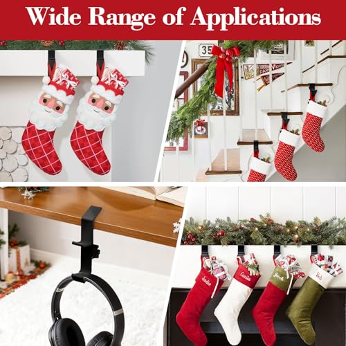 image for ANOEPUY 4 Pack Stocking Holders for Mantle for Christmas Decorations,2