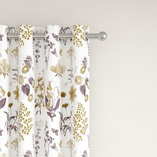 Image of Wakefit Printed Blackout Long Door Curtains 9 Feet | Set of 2 | Upto 99% Room Darkening | Double Layered Fabric | Thermal Insulated & Noise Reducing Curtains for Living Room| Earth Beige
