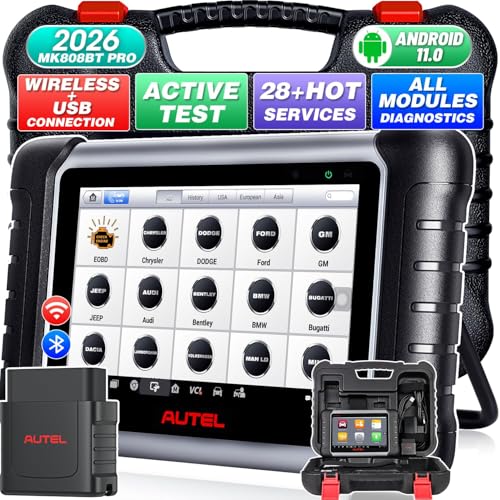 Autel MaxiCOM MK808BT PRO OBD2 Diagnosegerät Auto, 2026 Wireless Ver. von MK808S/ MK808/ MX808S, Bidirektional wie MK900/ MK900BT/ MK808BT Diagnosegerät, Aller Systeme, 28+ Service, Funktion mit BT506