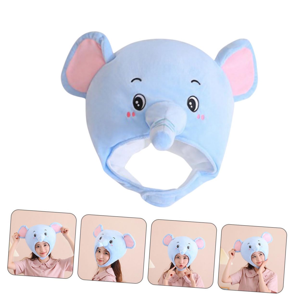 Sombrero De Elefante De Peluche Para Fiesta Accesorio Fotográfico Para Carnaval Accesorio Para Disfraz Para Adultos Y Adolescentes Algodón Pp Diseño Divertido