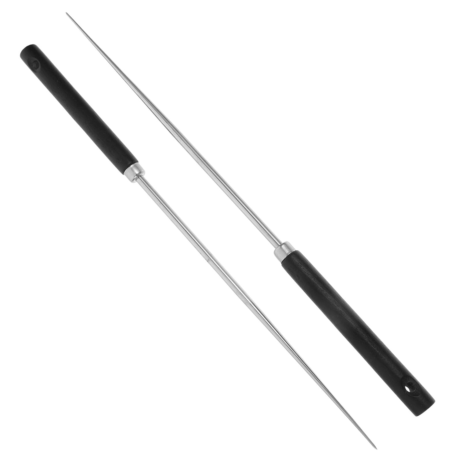 Baguettes Inox Anti-dérapantes pour Sushi Style Japonais Résistantes Chaleur Légères et Réutilisables Ergonomique pour Service Alimentaire Noir