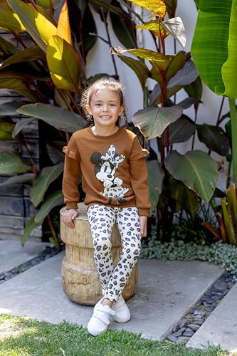 Image of Disney Frozen Minnie Mouse Stitch Princess Fall Toddler Girl Outfit 2 Piece Girl Clothes Long Sleeve Sweatshirt and Leggings
