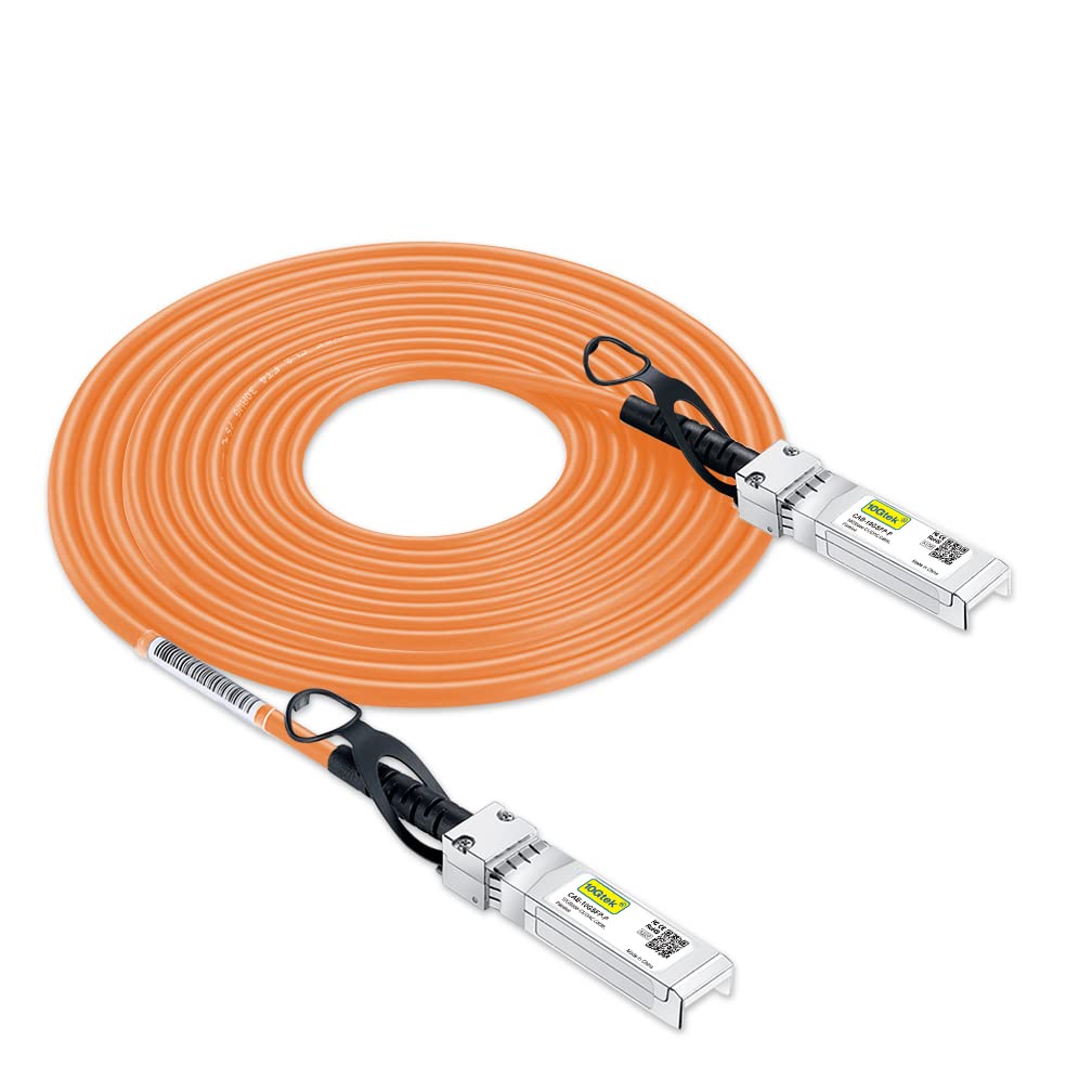 [Orange] Colored 10G SFP+ DAC Cable - Twinax SFP Cable for Cisco SFP-H10GB-CU5M, Ubiquiti UniFi, D-Link, Supermicro, Netgear, Mikrotik, Fortinet, 5-Meter(16.4ft)-image-39